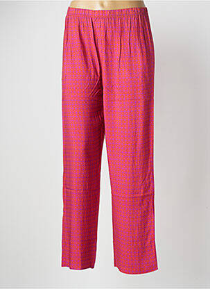 Pantalon droit tissage popeline taille normale orange FRANCK ANNA femme