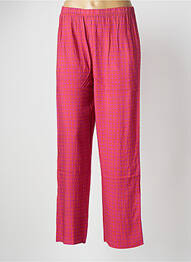 Pantalon droit tissage popeline taille normale orange FRANCK ANNA femme