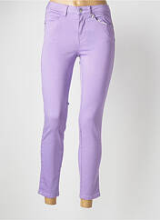 Pantalon 7/8 violet C'EST BEAU LA VIE pour femme seconde vue