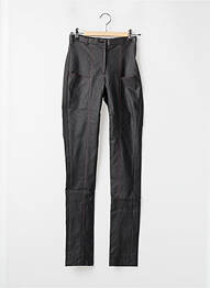 Pantalon slim tissage enduit taille haute noir MERI & ESCA femme