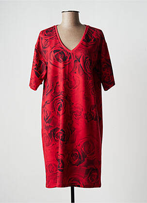 Robe mi-longue rouge LESLIE pour femme