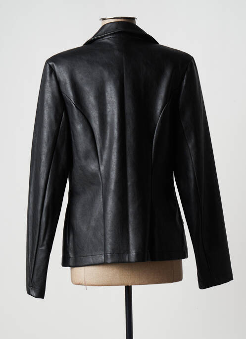 Veste simili cuir noir FRANK LYMAN pour femme