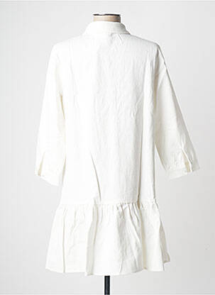 Robe courte manches longues manches longues blanc Y'COO femme