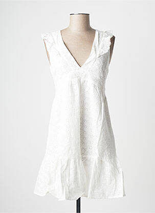 Robe courte blanc LOVIE & CO pour femme