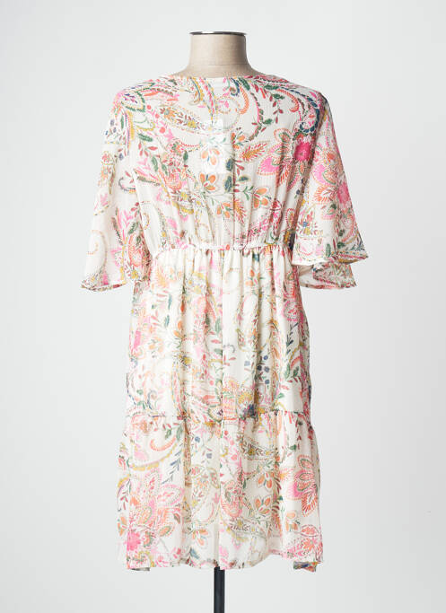 Robe courte blanc RUE DES ABBESSES pour femme