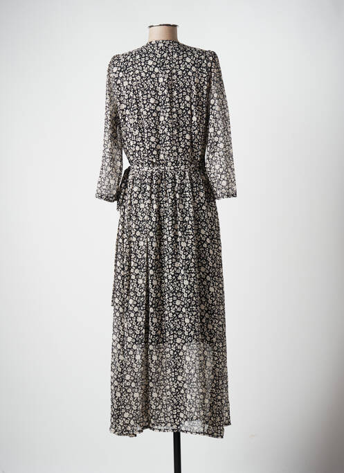 Robe longue imprimé fleurs manches 3/4 beige RUE DES ABBESSES femme