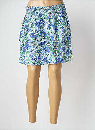 Jupe courte taille haute bleu GRACE & MILA femme
