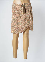 Jupe courte taille haute beige LOVIE & CO femme