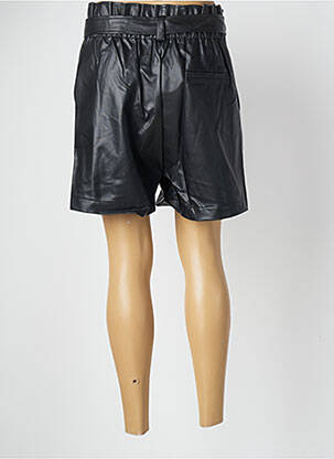 Short tissage simili-cuir taille haute noir GRACE & MILA femme