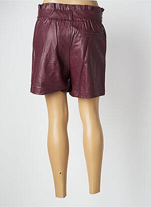Short taille à pinces taille haute rouge GRACE & MILA femme
