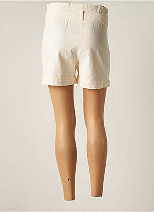 Short taille à pinces taille haute beige Y'COO femme