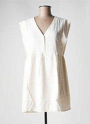 Robe courte manches courtes manches courtes beige SEASON femme