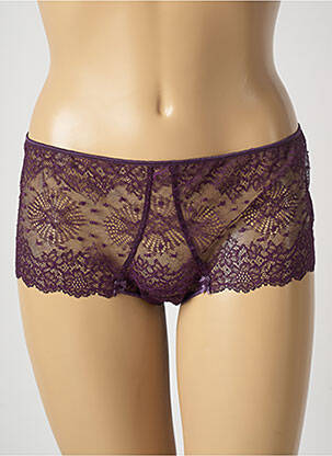 Shorty broderie ruban violet PALADINI femme