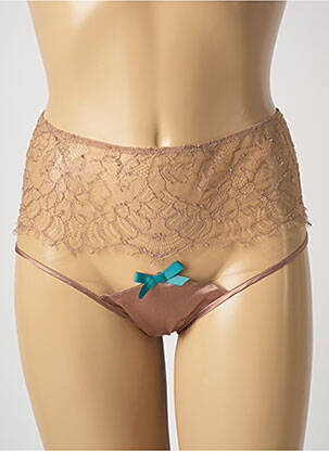 Culotte haute tissage dentelle marron RITRATTI femme