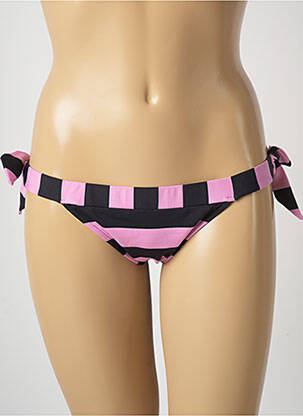 Bas de maillot de bain imprimé rayures bikini noir ANDRES SARDA femme