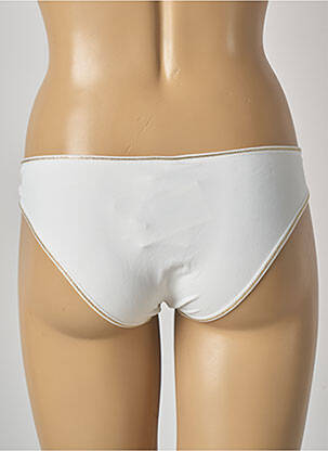 Bas de maillot de bain effet matière satinée bikini blanc PALADINI femme