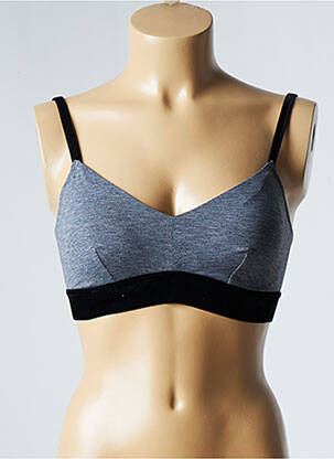 Soutien-gorge effet matière satinée haut triangles gris PALADINI femme