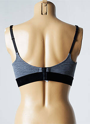 Soutien-gorge effet matière satinée haut triangles gris PALADINI femme