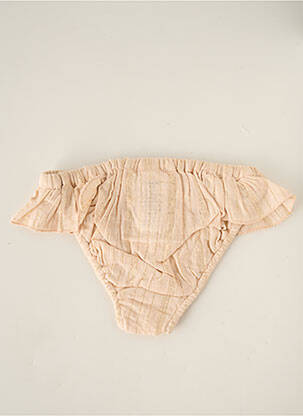 Bas de maillot de bain tissage satiné rose LOUIS*LOUISE fille