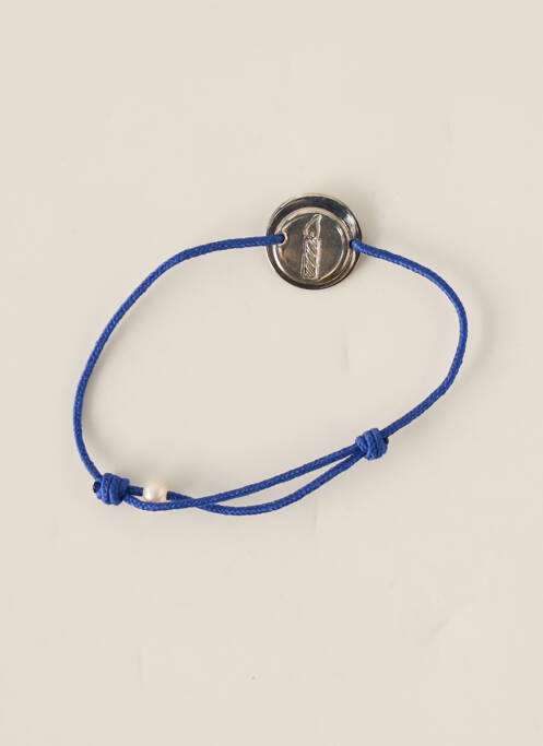 Bracelet matériaux argent bleu CLAVERIN enfant