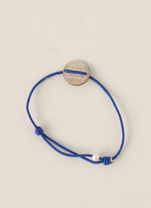 Bracelet matériaux argent bleu CLAVERIN enfant