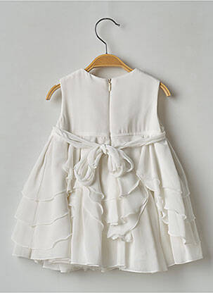 Robe longue légère et transparente sans manche blanc ALETTA fille