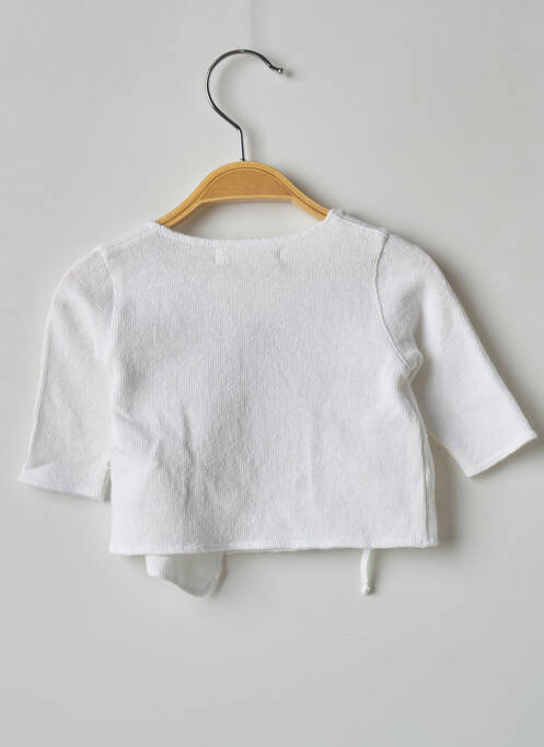 Gilet cache-cœur blanc BABE & TESS fille