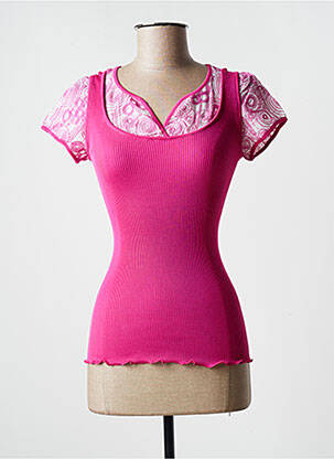 Top manches courtes manches courtes rose OSCALITO femme