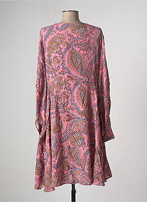 Robe mi-longue imprimé fleurs manches longues rose SPORTMAX femme