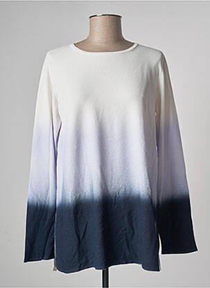 Pull tunique col rond manches longues bleu MAX MARA femme