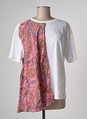 Top tissage jersey manches courtes blanc SPORTMAX femme