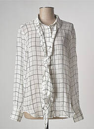 Chemisier coupe fluide manches longues blanc SPORTMAX femme