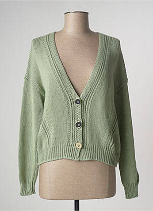Gilet manches longues resserrée sur le bas vert PENNYBLACK femme