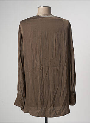 Blouse poignets boutonnés avec fente manches longues vert MARC AUREL femme