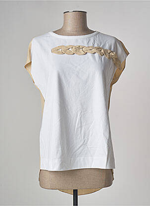 Top stretch manches courtes blanc PIER ANTONIO GASPARI femme