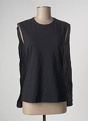 Top tissage jersey sans manche noir PIER ANTONIO GASPARI femme