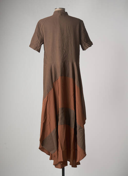 Robe longue marron PIER ANTONIO GASPARI pour femme