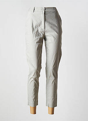 Pantalon 7/8 taille haute taille haute gris PIER ANTONIO GASPARI femme