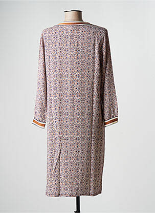 Robe mi-longue manches longues manches longues beige KANOPE femme