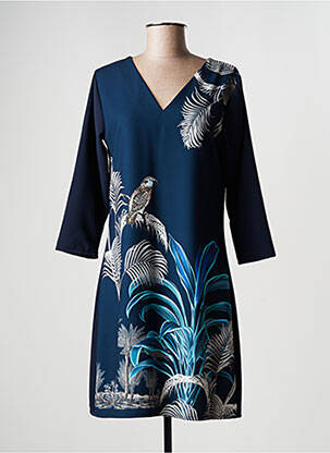 Robe mi-longue bleu ROSE DE FONTAINE pour femme