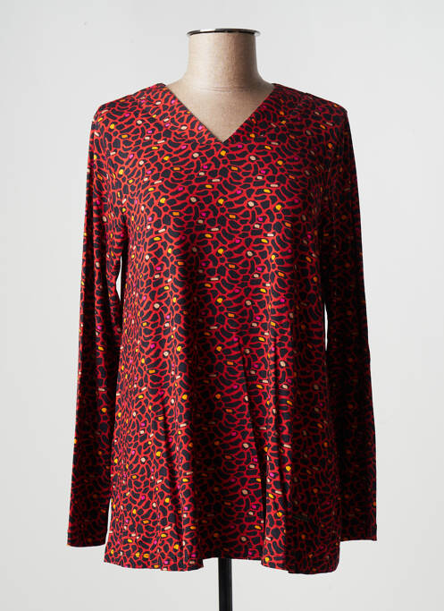 Top stretch manches longues rouge AGATHE & LOUISE femme