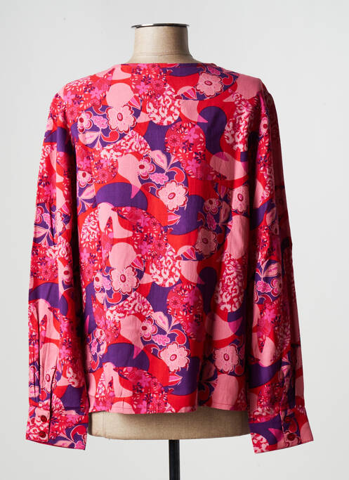Top coupe fluide manches longues rose AGATHE & LOUISE femme