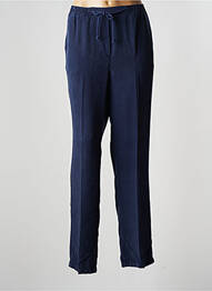Pantalon droit tissage popeline taille normale bleu COMME ÇA femme