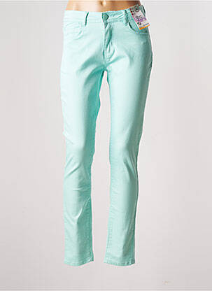 Pantalon slim tissage popeline taille normale bleu 80 JOURS femme
