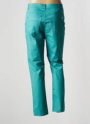 Pantalon slim tissage popeline taille normale vert JENSEN femme
