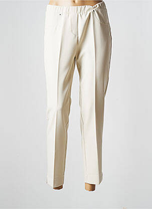 Pantalon 7/8 stretch taille normale beige TELMAIL femme