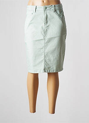 Jupe mi-longue stretch vert GRIFFON femme