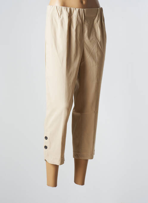 Pantacourt taille élastique taille normale beige CISO femme