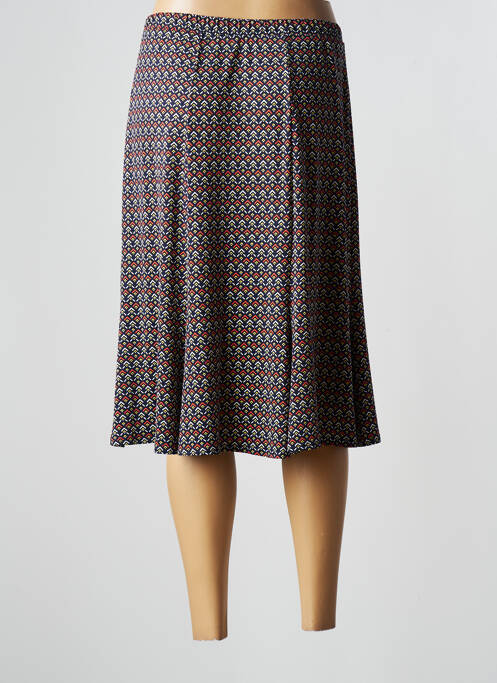 Jupe mi-longue taille normale bleu GEVANA femme