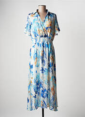 Robe longue bleu PAPILLONNE pour femme seconde vue